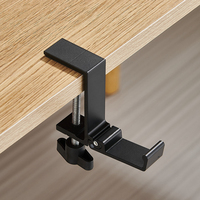 Cintre pliable en aluminium verrouillable pour bord de bureau ou mur, organisateur multifonctionnel pour sacs, chapeaux, écouteurs, clés
