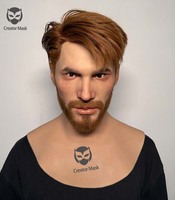 Masques de fête pour hommes à couverture intégrale, imprimés 6 couleurs, haute simulation, écologiques, réutilisables, respirants, avec cheveux réalistes