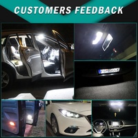 T10 W5W 194 168 2825 158 3014 15SMD LED Auto Innen kuppel Karte Tür Kennzeichen Lichter Weiß 6000K Canbus