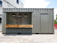 Bar de conteneur d'expédition personnalisé fabriqué en Chine, kiosque de restauration rapide, restaurant préfabriqué en conteneur