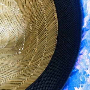 Mũ cói rộng vành in logo tùy chỉnh dành cho nam và nữ, chất liệu cỏ tự nhiên, kiểu mũ cứu hộ - Product Image 5