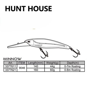 <span class=keywords><strong>Esche</strong></span> <span class=keywords><strong>Artificiali</strong></span> Hunthouse all'Ingrosso, 140mm 44g, Esca Galleggiante a Labbro Grande <span class=keywords><strong>per</strong></span> <span class=keywords><strong>Pesca</strong></span> a Traina di Pesce Gatto e Spigola - Product Image 2
