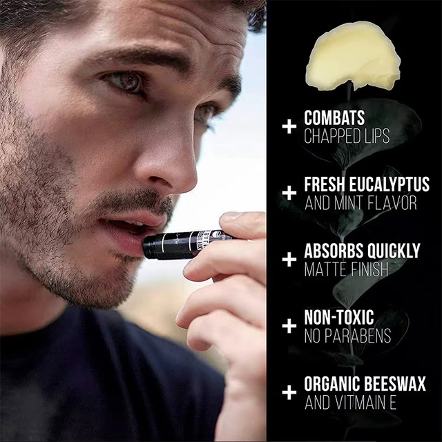 OEM Hot Sell  Natural Vegan Brightening Soothing Renewal Lip Balm Stick Men's Lip Care Chapstick Fruit Honey-Infused