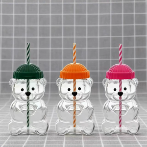 NUEVA Taza <span class=keywords><strong>de</strong></span> Café <span class=keywords><strong>de</strong></span> Vidrio Creativa con Diseño <span class=keywords><strong>de</strong></span> Oso Teddy <span class=keywords><strong>de</strong></span> Starbuck, Estilo Moderno, <span class=keywords><strong>Precio</strong></span> Económico, Linda Taza <span class=keywords><strong>de</strong></span> Vidrio con Sombrero Azul - Product Image 4