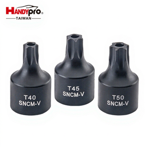 HANDYPRO T40 T45 T47 T50 SNCM-V Torx Impact Socket Bit Set Black 3/8 Inch Drive <b>Vehicle</b> <b>Tools</b> Auto Repair - Product Image 1