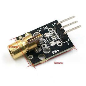 DIY projeler için 5V lazer sensör modülü KY-008 lazer diyot genişletme kartı lazer kafası modülü - Product Image 4