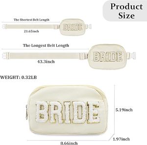 Bachelorette Party Decorations Accessories Gifts Bridal Shower Adjustable Strap Crossbody <b>Bride</b> <b>to</b> <b>Be</b> Fanny Pack - Product Image 2