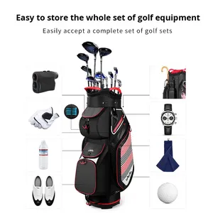 กระเป๋าใส่ไม้กอล์ฟแบบมีขาตั้งน้ำหนักเบาพิเศษสำหรับทุกเพศ พร้อมช่องใส่ไม้กอล์ฟครบชุด 14 ช่อง-ยี่ห้ออื่น - Product Image 2