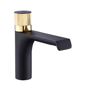 Touch less Infrarot Gold schwarz Automatic Sensor Wasserhahn für Bad Waschbecken Mischbatterie