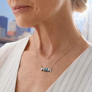 Día DE LA MADRE inicial mamá collar corazón naturaleza piedra mamá colgante collar el mejor regalo <span class=keywords><strong>para</strong></span> madre - Product Image 5