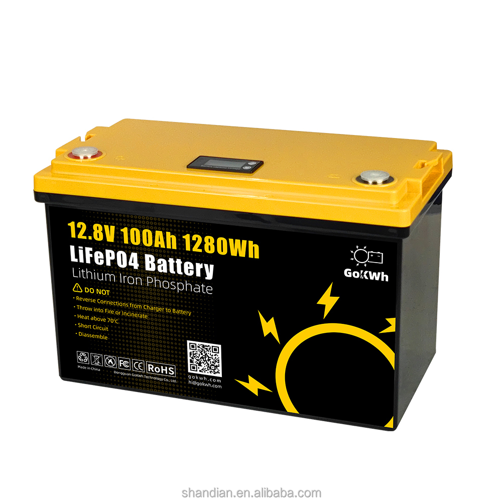 GoKWh EU Stock 12V 100Ah 3.2V Battery Lifepo4 Lithium Iron Phosphate 200Ah Rechargeable Lithium Ion Lifepo4 Phosphate Battery · image 1