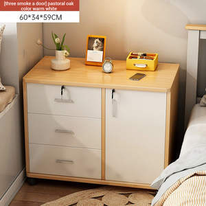 Table de chevet multifonctionnelle moderne et écologique avec tiroir verrouillable, gain de place pour la maison, l'hôtel, la petite chambre à coucher - Product Image 5