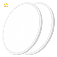 Lámpara de Techo LED Redonda Plana de 9, 12 y 16 Pulgadas, con Certificación ETL Energy Star, 18W 24W, Delgada, Regulable, de Montaje Empotrado