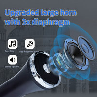 Microphone sans fil puissant au design original, micro à réduction de bruit, microphones sans fil professionnels, système de haut-parleurs de karaoké