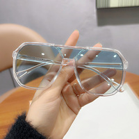 Lunettes de soleil polyvalentes à la mode et à double faisceau pour hommes, lunettes de soleil haut de gamme, lunettes résistantes aux UV pour hommes