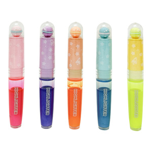 Top vết miễn phí nhiều màu xiên chất lỏng <span class=keywords><strong>Highlighter</strong></span> cho Cô gái đẹp Mực công nghệ Nhựa Bộ - Product Image 1