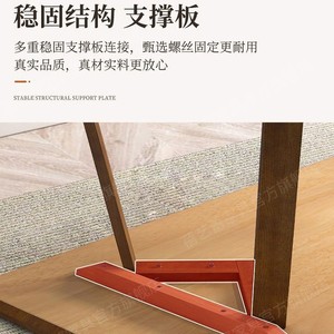 Juego de mesa y sillas de comedor de madera maciza de nogal, moderno, minimalista, para uso doméstico, apartamento pequeño, habitación de alquiler, muebles. - Product Image 5