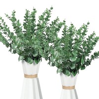 Kunstmatige enkelvoudige eucalyptusblad, Ins-stijl huisdecoratie, bruidsarrangement en bloemaccessoire