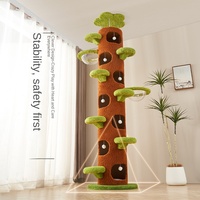 Arbre à chat multifonctionnel du sol au plafond, stable et durable, système japonais, en feutre, tour pour chat, fabriqué en Chine