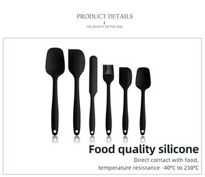 थोक सबसे अच्छा सिलिकॉन रंग पेस्ट्री सिलिकॉन पाक सेट 6pcs spatulas सेट - Product Image 3