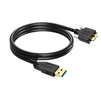 Câble adaptateur USB 3.0 vers Micro-B avec connecteur coudé à 90 degrés, conducteur en cuivre pur, transfert de données haute vitesse