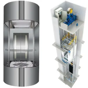 TLFJ-PE-120 Заводские продажи, смотровые лифты, стеклянные панели, запчасти для лифта, коммерческий панорамный подъемник, цена