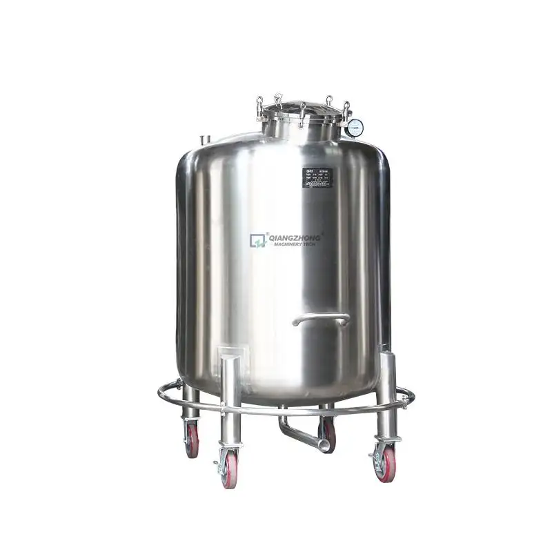 100L-10000L Factory Price SS Pneumatic Mixing Storage Tank Liquid Shampoo Lotion Cream Oil Storage Tank