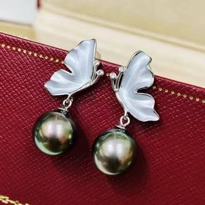 22421 S925 Silver DIY <b>Pearl</b> Accessories Ear Nails 9-15mm Beads Empty Tray Butterfly Silver Jewelry Ear Buckle DIY <b>Pearl</b> <b>Earrings</b> - Product Image 1