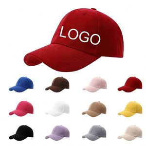 Custom Wholesale Pure Cotton Oxford Dot Solid Color Corduroy Sporty Hand Embroidery Snapback Baseball Cap - Product Image 1