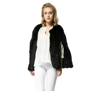 CR069 örme gerçek tavşan kürk palto ceket rus kadın kış kalın sıcak hakiki kürk pelerin şal panço siyah bej