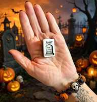 Ensembles de Mahjong Américains de Luxe, Tuiles d'Halloween en Acrylique, Pliables, Portables, de Voyage, 160 pièces, 10 Joker, 6 Blanches, 4 Mahjong