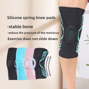 Soft Breathable <b>Thin</b> Honeycomb Design Knee Brace Belt Protective Powerlifting Knee Pads Adults Men Women Flexible Spandex/Nylon - Product Image 4