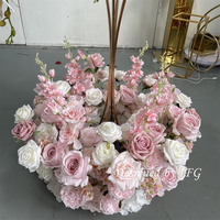 Nouveautés IFG, centres de table en fleurs de soie rose modernes de haute qualité pour les décorations de table de mariage