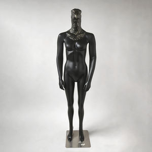 Maniquí Artístico de Exhibición de <span class=keywords><strong>Ropa</strong></span> de la Serie YT, en Fibra de Vidrio, Blanco Mate y Negro, con Cabeza de Águila Tallada - Product Image 2