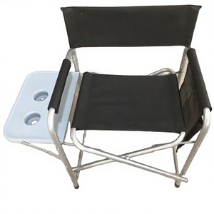 Table de camping pliante et mobilier d'extérieur avec porte-gobelet, porte-revues, chaise portable, boîte aux lettres de sport en métal - Moderne et durable - Product Image 3