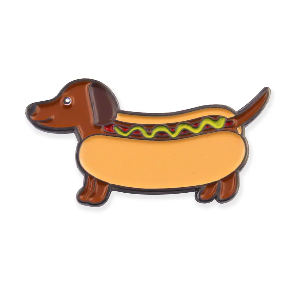 Pin manufacturing hard enamel wholesale dog mum enamel pin custom cute dog puppy enamel lapel pin