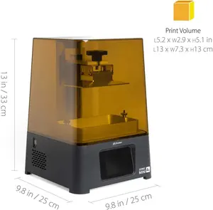 Phrozen Sonic Mini 4K 3D เครื่องพิมพ์ขนาด134*75*130มม.,เครื่องพิมพ์ UV Photocuring LCD Resin 3D พร้อมจอ LCD ขาวดำขนาด6.1นิ้ว4K