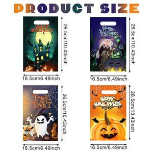 Spooky <b>Treats</b> 50 Halloween Candy Bags-Assorted Candy in Clear Containers Made in China - Product Image 2