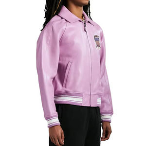 Chaqueta de Cuero Avirex con Forro Cálido para Hombre, Chaqueta de Moda con Cierre de Cremallera - Product Image 2