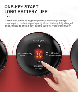 كؤوس هواء مساج ذكية كهربائية للعلاج بالأكواب جهاز مساج مع علاج بالضوء الأحمر - Product Image 5