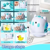 Robot de dessin pour enfants, 150 cartes éducatives, jouet de peinture interactif intelligent à commande vocale, Montessori, en plastique, unisexe, âges 3-8, Chine, anniversaires