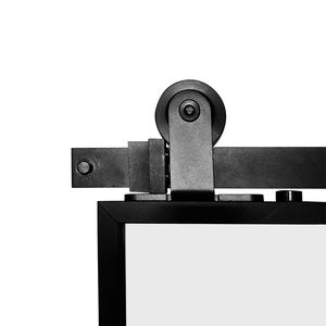 Высококачественная 3-панельная стеклянная дверь сарая Простая установка раздвижная система 3-панельная Сращивание Цельный полностью стеклянный комплект оборудования для двери сарая - Product Image 4