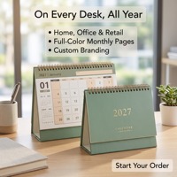 Calendriers de bureau et muraux personnalisés en papier offset de qualité supérieure avec couverture rigide, impression numérique sur carton fantaisie
