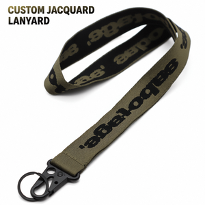 Low MOQ High Quality Eco-Friendly Durable Jacquard Nylon Lanyard Keychain with Custom Logo and Personalization
