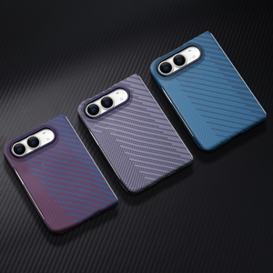 เคสโทรศัพท์แม่เหล็กเนื้อคาร์บอนไฟเบอร์สุดหรูสำหรับ iPhone Duo พร้อมฟิล์มกันรอยหน้าจอ  บางเฉียบ ผลิตจาก PC แข็งแรง ทนทานต่อแรงกระแทก - Product Image 2