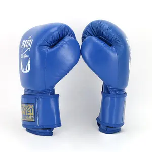 Wholesale Custom Boxing Gloves Comfortable Professional Leather Fight Training 8oz/10oz/12oz/14oz MMA Gloves Boxing Glover 1 Prs