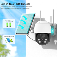 Wistino-cámara de seguridad inalámbrica, Kit de videovigilancia Solar con batería de 4MP, Audio bidireccional, PTZ, sistema Wifi NVR, 4 canales