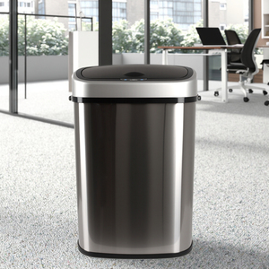 58L de acero inoxidable sin contacto cubo de basura tapa Sensor abierto superior ecológico cocina dormitorio hogar Oficina baño pared uso interior - Product Image 2