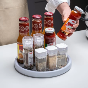Plateau tournant antidérapant Lazy Susan pour armoire de cuisine, organisateur de rangement rotatif à 360 degrés pour épices - Product Image 3