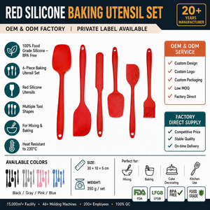 Ensemble <span class=keywords><strong>de</strong></span> spatules en silicone, 6 pièces, <span class=keywords><strong>ustensiles</strong></span> <span class=keywords><strong>de</strong></span> cuisine, qualité alimentaire, sans BPA, résistant à la chaleur, pour cuisiner, pâtisser, mélanger et servir - Product Image 1